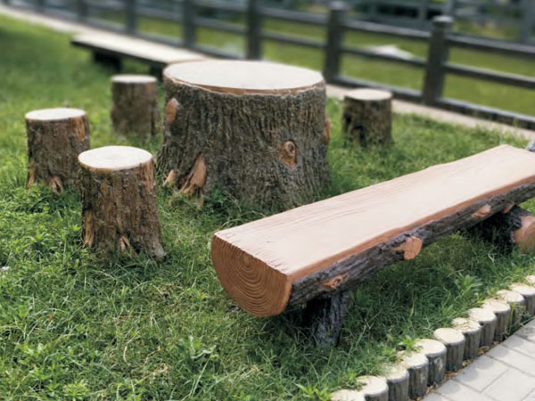 根雕圆桌凳/根雕坐凳/仿木坐凳